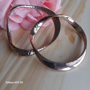Elegant Gold Twisted Bangle Set
